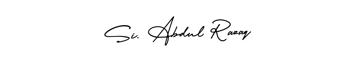 How to make Si. Abdul Razaq name signature. Use AmerikaSignatureDemo-Regular style for creating short signs online. This is the latest handwritten sign. Si. Abdul Razaq signature style 3 images and pictures png