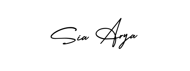 Create a beautiful signature design for name Sia Arya. With this signature (AmerikaSignatureDemo-Regular) fonts, you can make a handwritten signature for free. Sia Arya signature style 3 images and pictures png