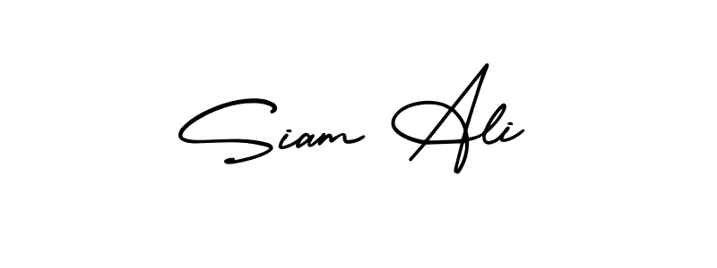 Check out images of Autograph of Siam Ali name. Actor Siam Ali Signature Style. AmerikaSignatureDemo-Regular is a professional sign style online. Siam Ali signature style 3 images and pictures png