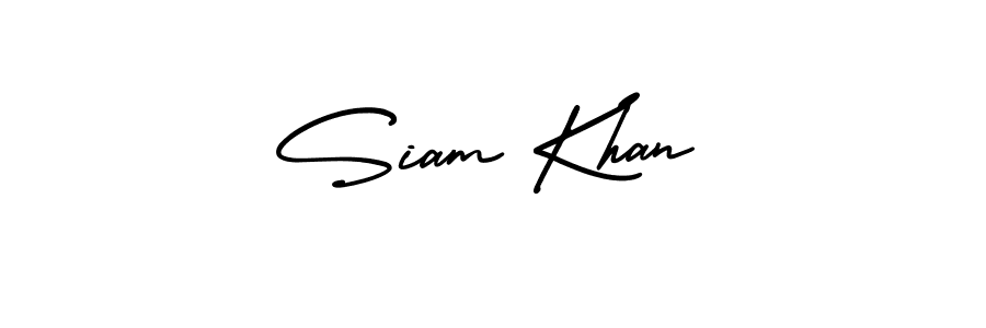 AmerikaSignatureDemo-Regular is a professional signature style that is perfect for those who want to add a touch of class to their signature. It is also a great choice for those who want to make their signature more unique. Get Siam Khan name to fancy signature for free. Siam Khan signature style 3 images and pictures png