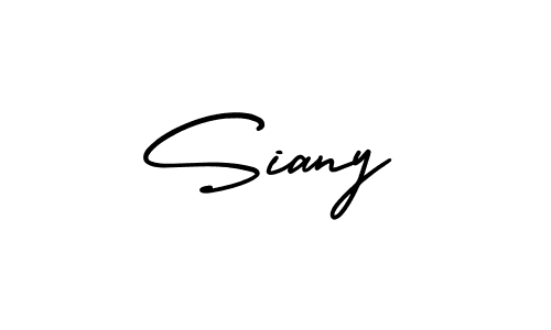 Design your own signature with our free online signature maker. With this signature software, you can create a handwritten (AmerikaSignatureDemo-Regular) signature for name Siany. Siany signature style 3 images and pictures png