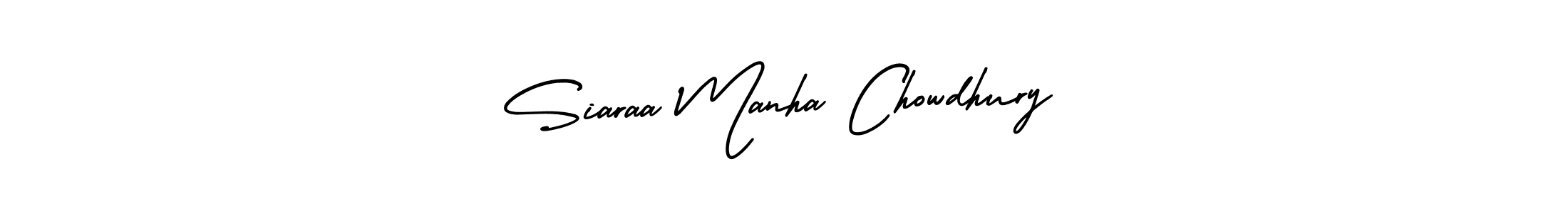 See photos of Siaraa Manha Chowdhury official signature by Spectra . Check more albums & portfolios. Read reviews & check more about AmerikaSignatureDemo-Regular font. Siaraa Manha Chowdhury signature style 3 images and pictures png