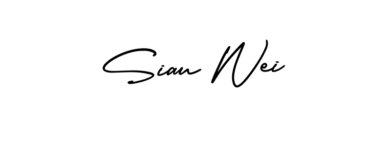 Design your own signature with our free online signature maker. With this signature software, you can create a handwritten (AmerikaSignatureDemo-Regular) signature for name Siau Wei. Siau Wei signature style 3 images and pictures png