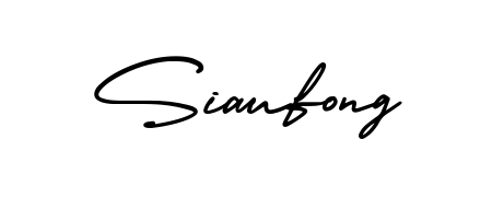 A modern signature idea for name Siaufong using AmerikaSignatureDemo-Regular font. Clean strokes and elegant curves make it stand out instantly. Siaufong signature style 3 images and pictures png