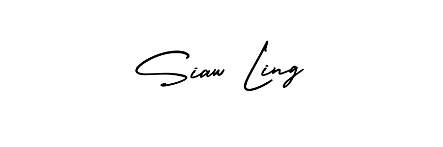 Also You can easily find your signature by using the search form. We will create Siaw Ling name handwritten signature images for you free of cost using AmerikaSignatureDemo-Regular sign style. Siaw Ling signature style 3 images and pictures png