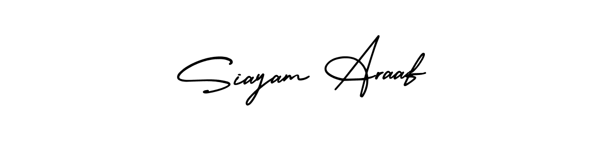 Check out images of Autograph of Siayam Araaf name. Actor Siayam Araaf Signature Style. AmerikaSignatureDemo-Regular is a professional sign style online. Siayam Araaf signature style 3 images and pictures png