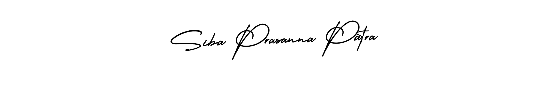 You should practise on your own different ways (AmerikaSignatureDemo-Regular) to write your name (Siba Prasanna Patra) in signature. don't let someone else do it for you. Siba Prasanna Patra signature style 3 images and pictures png