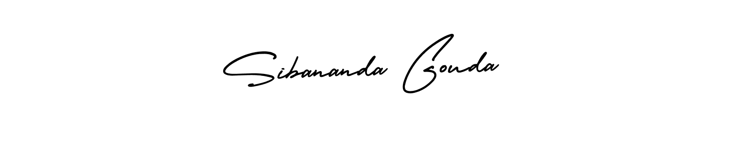 You should practise on your own different ways (AmerikaSignatureDemo-Regular) to write your name (Sibananda Gouda) in signature. don't let someone else do it for you. Sibananda Gouda signature style 3 images and pictures png