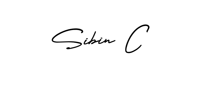 It looks lik you need a new signature style for name Sibin C. Design unique handwritten (AmerikaSignatureDemo-Regular) signature with our free signature maker in just a few clicks. Sibin C signature style 3 images and pictures png