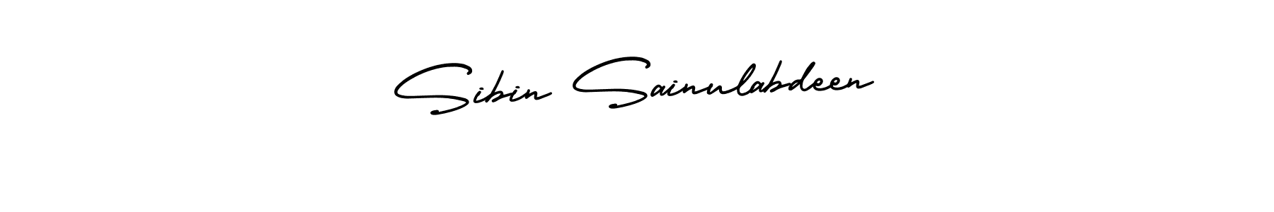 The best way (AmerikaSignatureDemo-Regular) to make a short signature is to pick only two or three words in your name. The name Sibin Sainulabdeen include a total of six letters. For converting this name. Sibin Sainulabdeen signature style 3 images and pictures png