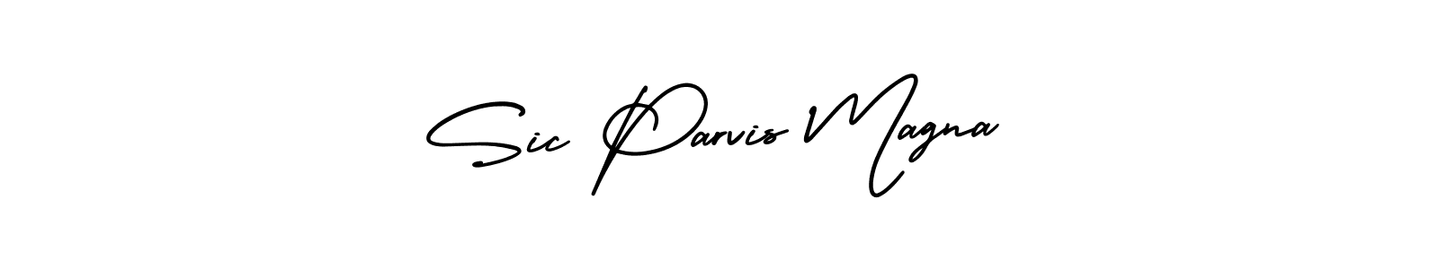 Best and Professional Signature Style for Sic Parvis Magna. AmerikaSignatureDemo-Regular Best Signature Style Collection. Sic Parvis Magna signature style 3 images and pictures png