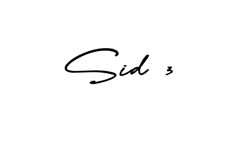 Make a beautiful signature design for name Sid 3. With this signature (AmerikaSignatureDemo-Regular) style, you can create a handwritten signature for free. Sid 3 signature style 3 images and pictures png