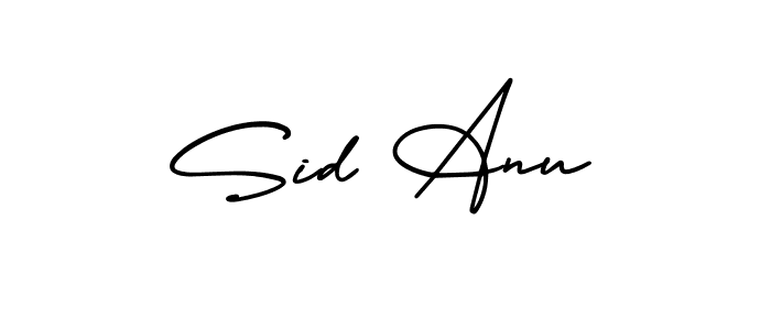 How to make Sid Anu signature? AmerikaSignatureDemo-Regular is a professional autograph style. Create handwritten signature for Sid Anu name. Sid Anu signature style 3 images and pictures png