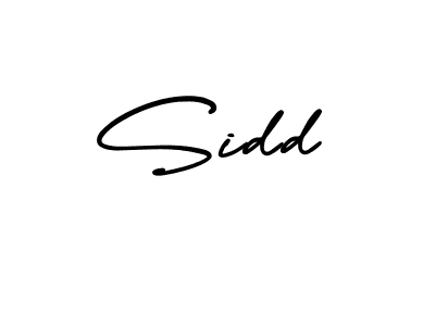 How to make Sidd name signature. Use AmerikaSignatureDemo-Regular style for creating short signs online. This is the latest handwritten sign. Sidd signature style 3 images and pictures png