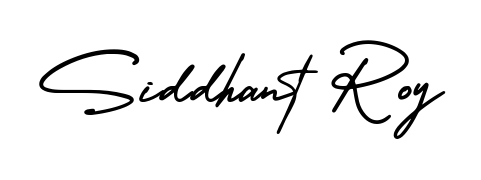 A stylish, flowing autograph style designed for name Siddhant Roy using AmerikaSignatureDemo-Regular typography. Perfect for digital creative projects. Siddhant Roy signature style 3 images and pictures png