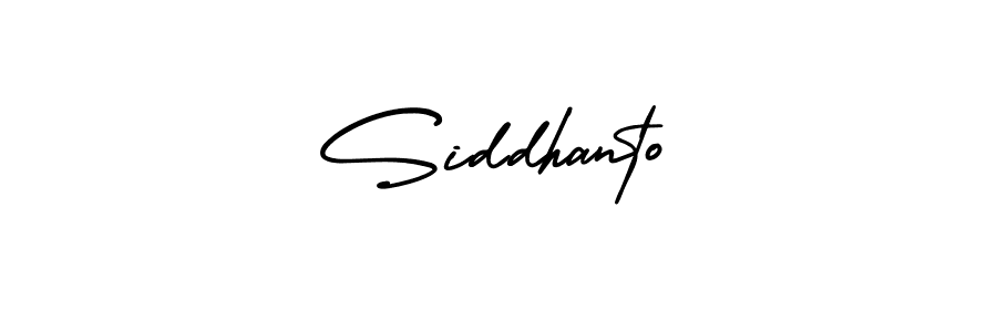 Use a signature maker to create a handwritten signature online. With this signature software, you can design (AmerikaSignatureDemo-Regular) your own signature for name Siddhanto. Siddhanto signature style 3 images and pictures png