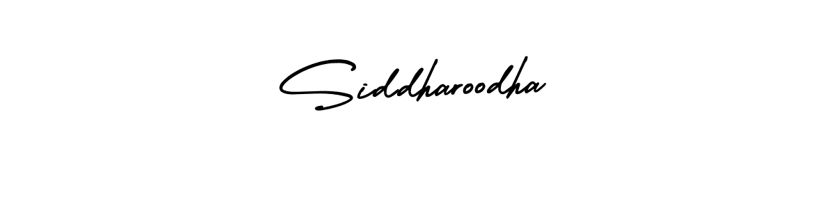 Design your own signature with our free online signature maker. With this signature software, you can create a handwritten (AmerikaSignatureDemo-Regular) signature for name Siddharoodha. Siddharoodha signature style 3 images and pictures png