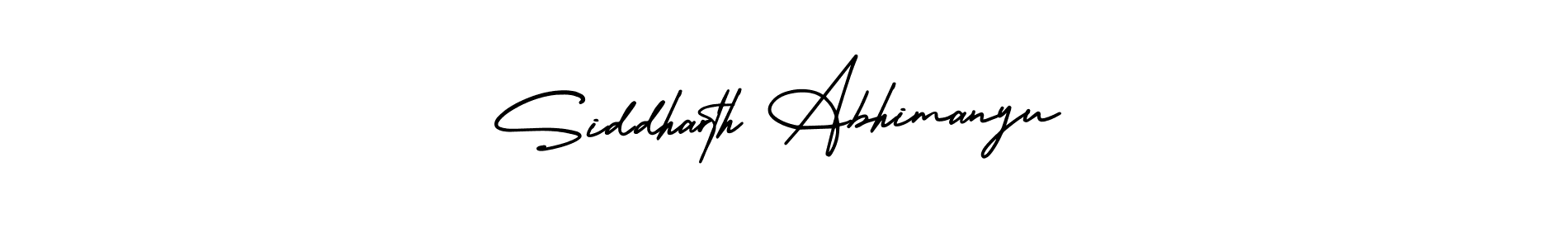 Make a beautiful signature design for name Siddharth Abhimanyu. With this signature (AmerikaSignatureDemo-Regular) style, you can create a handwritten signature for free. Siddharth Abhimanyu signature style 3 images and pictures png