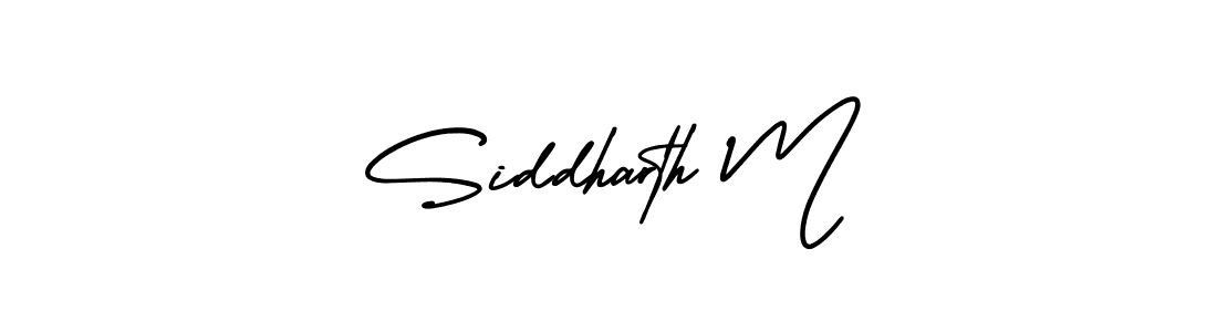 This is the best signature style for the Siddharth M name. Also you like these signature font (AmerikaSignatureDemo-Regular). Mix name signature. Siddharth M signature style 3 images and pictures png