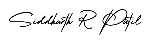 Give your name Siddharth R Patil an exquisite flair with the AmerikaSignatureDemo-Regular script font. Ideal for contracts, resumes, and formal letterheads. Siddharth R Patil signature style 3 images and pictures png