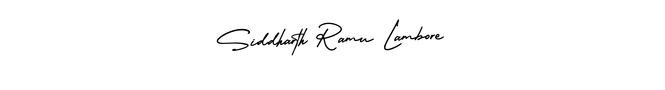 Design your own signature with our free online signature maker. With this signature software, you can create a handwritten (AmerikaSignatureDemo-Regular) signature for name Siddharth Ramu Lambore. Siddharth Ramu Lambore signature style 3 images and pictures png
