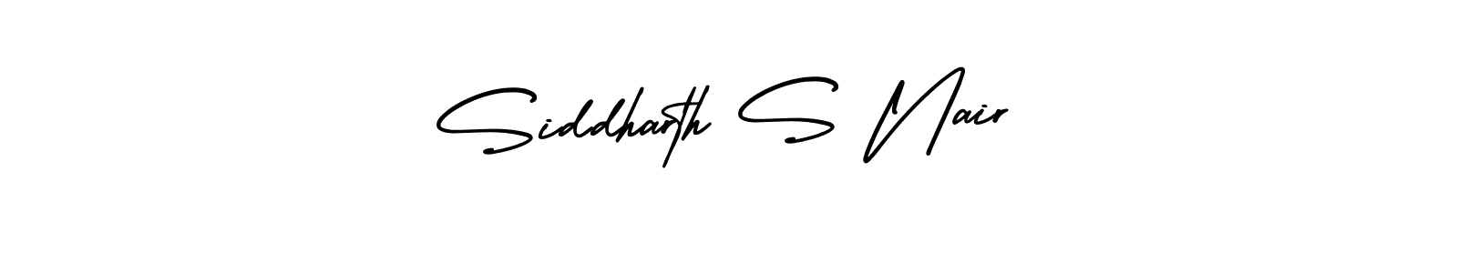 This is the best signature style for the Siddharth S Nair name. Also you like these signature font (AmerikaSignatureDemo-Regular). Mix name signature. Siddharth S Nair signature style 3 images and pictures png
