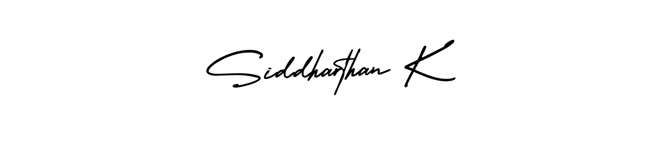 It looks lik you need a new signature style for name Siddharthan K. Design unique handwritten (AmerikaSignatureDemo-Regular) signature with our free signature maker in just a few clicks. Siddharthan K signature style 3 images and pictures png