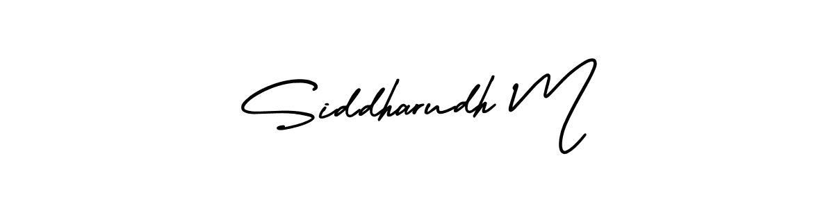 Make a beautiful signature design for name Siddharudh M. With this signature (AmerikaSignatureDemo-Regular) style, you can create a handwritten signature for free. Siddharudh M signature style 3 images and pictures png