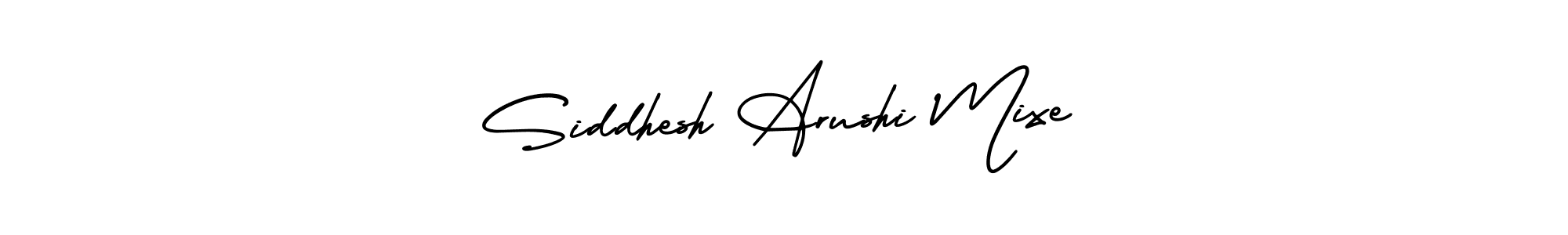 Make a beautiful signature design for name Siddhesh Arushi Mixe. With this signature (AmerikaSignatureDemo-Regular) style, you can create a handwritten signature for free. Siddhesh Arushi Mixe signature style 3 images and pictures png