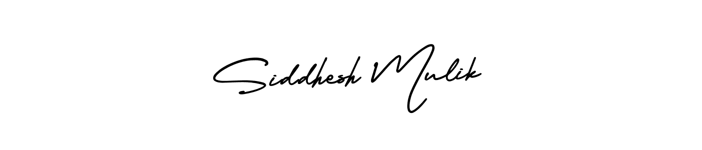 Create a beautiful signature design for name Siddhesh Mulik. With this signature (AmerikaSignatureDemo-Regular) fonts, you can make a handwritten signature for free. Siddhesh Mulik signature style 3 images and pictures png