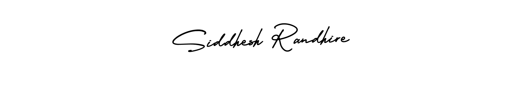 You should practise on your own different ways (AmerikaSignatureDemo-Regular) to write your name (Siddhesh Randhire) in signature. don't let someone else do it for you. Siddhesh Randhire signature style 3 images and pictures png