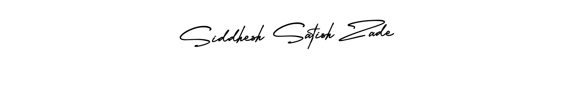 This is the best signature style for the Siddhesh Satish Zade name. Also you like these signature font (AmerikaSignatureDemo-Regular). Mix name signature. Siddhesh Satish Zade signature style 3 images and pictures png
