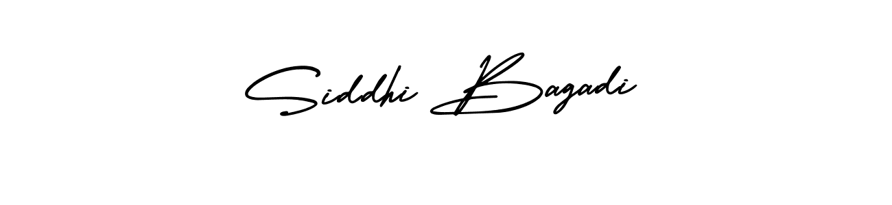 The best way (AmerikaSignatureDemo-Regular) to make a short signature is to pick only two or three words in your name. The name Siddhi Bagadi include a total of six letters. For converting this name. Siddhi Bagadi signature style 3 images and pictures png