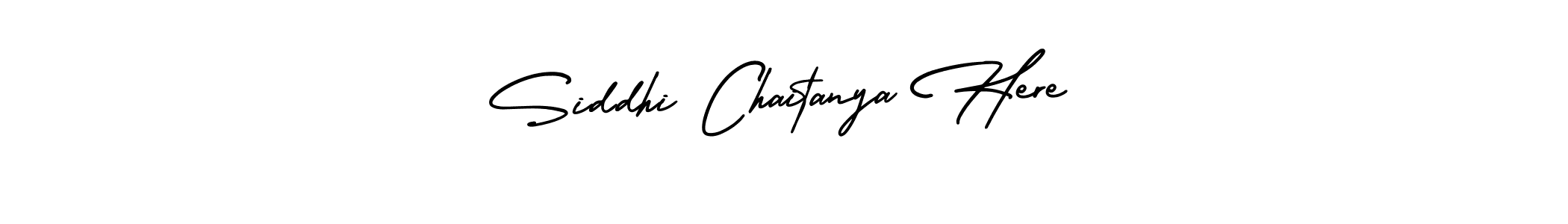 It looks lik you need a new signature style for name Siddhi Chaitanya Here. Design unique handwritten (AmerikaSignatureDemo-Regular) signature with our free signature maker in just a few clicks. Siddhi Chaitanya Here signature style 3 images and pictures png