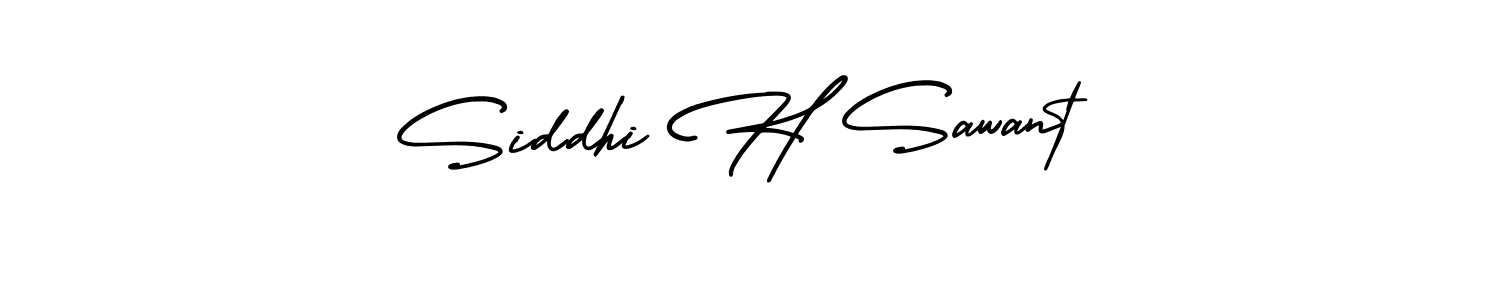 Design your own signature with our free online signature maker. With this signature software, you can create a handwritten (AmerikaSignatureDemo-Regular) signature for name Siddhi H Sawant. Siddhi H Sawant signature style 3 images and pictures png