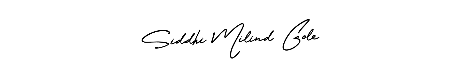 Use a signature maker to create a handwritten signature online. With this signature software, you can design (AmerikaSignatureDemo-Regular) your own signature for name Siddhi Milind Gole. Siddhi Milind Gole signature style 3 images and pictures png