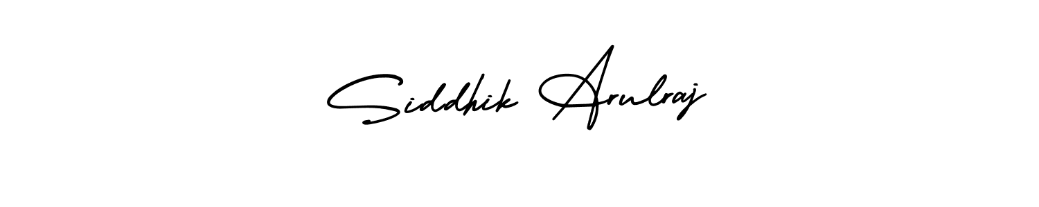 Design your own signature with our free online signature maker. With this signature software, you can create a handwritten (AmerikaSignatureDemo-Regular) signature for name Siddhik Arulraj. Siddhik Arulraj signature style 3 images and pictures png