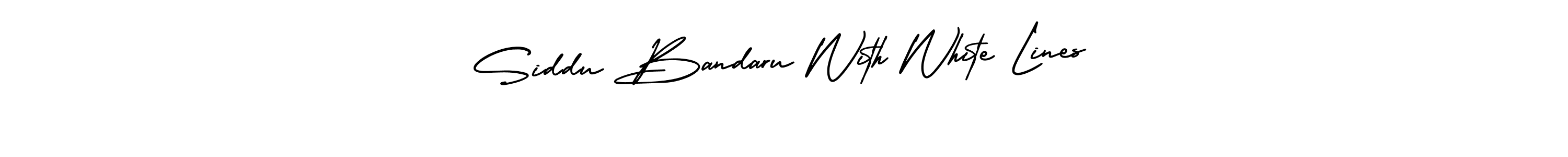 Use a signature maker to create a handwritten signature online. With this signature software, you can design (AmerikaSignatureDemo-Regular) your own signature for name Siddu Bandaru With White Lines. Siddu Bandaru With White Lines signature style 3 images and pictures png