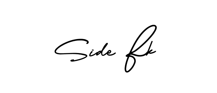 Best and Professional Signature Style for Side Fk. AmerikaSignatureDemo-Regular Best Signature Style Collection. Side Fk signature style 3 images and pictures png