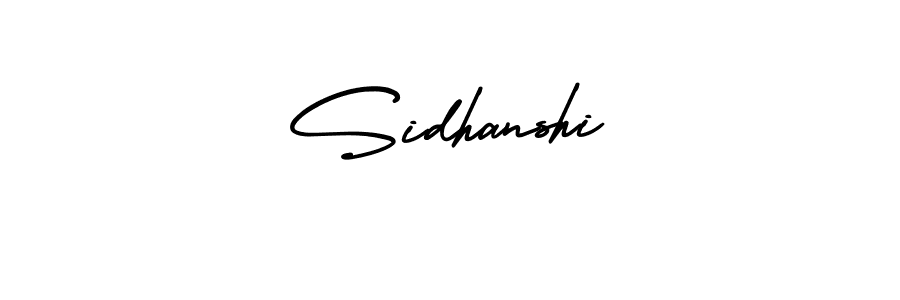 Use a signature maker to create a handwritten signature online. With this signature software, you can design (AmerikaSignatureDemo-Regular) your own signature for name Sidhanshi. Sidhanshi signature style 3 images and pictures png