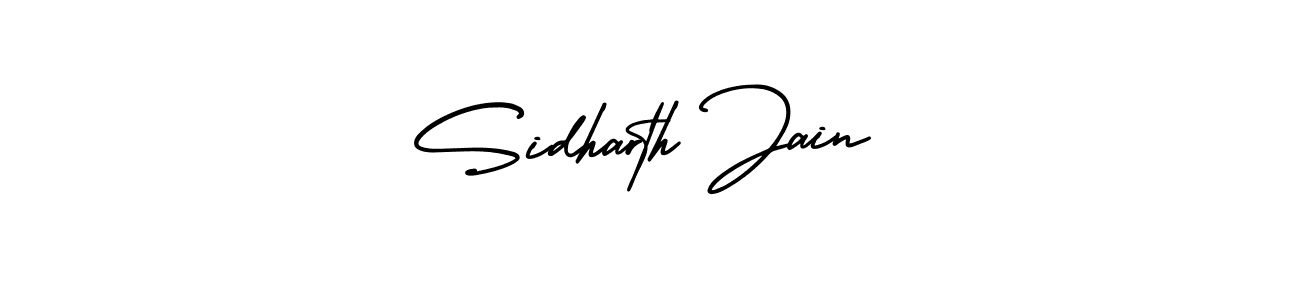 The best way (AmerikaSignatureDemo-Regular) to make a short signature is to pick only two or three words in your name. The name Sidharth Jain include a total of six letters. For converting this name. Sidharth Jain signature style 3 images and pictures png