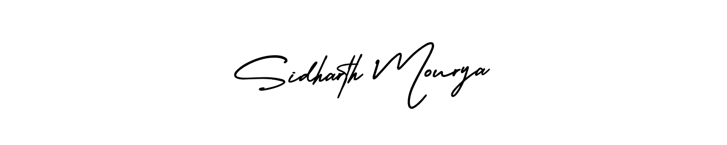 How to make Sidharth Mourya name signature. Use AmerikaSignatureDemo-Regular style for creating short signs online. This is the latest handwritten sign. Sidharth Mourya signature style 3 images and pictures png
