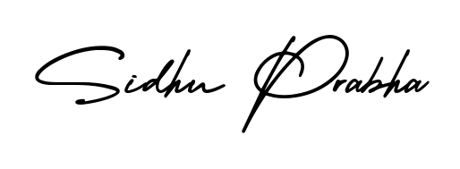 The AmerikaSignatureDemo-Regular font transforms the name Sidhu Prabha into an executive sign with sharp precision and distinguished character. Sidhu Prabha signature style 3 images and pictures png