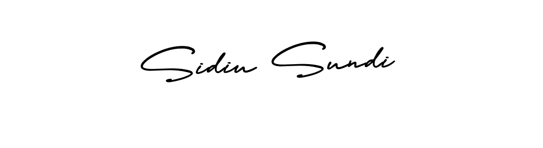 The best way (AmerikaSignatureDemo-Regular) to make a short signature is to pick only two or three words in your name. The name Sidiu Sundi include a total of six letters. For converting this name. Sidiu Sundi signature style 3 images and pictures png