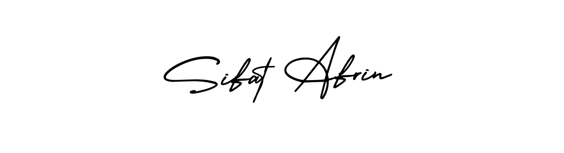 Make a beautiful signature design for name Sifat Afrin. With this signature (AmerikaSignatureDemo-Regular) style, you can create a handwritten signature for free. Sifat Afrin signature style 3 images and pictures png