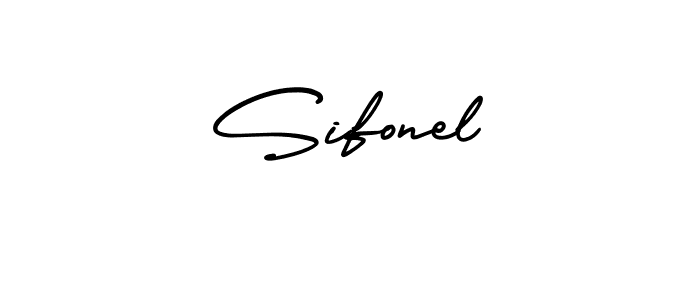 The best way (AmerikaSignatureDemo-Regular) to make a short signature is to pick only two or three words in your name. The name Sifonel include a total of six letters. For converting this name. Sifonel signature style 3 images and pictures png