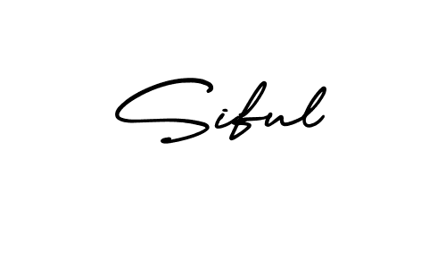 How to make Siful name signature. Use AmerikaSignatureDemo-Regular style for creating short signs online. This is the latest handwritten sign. Siful signature style 3 images and pictures png