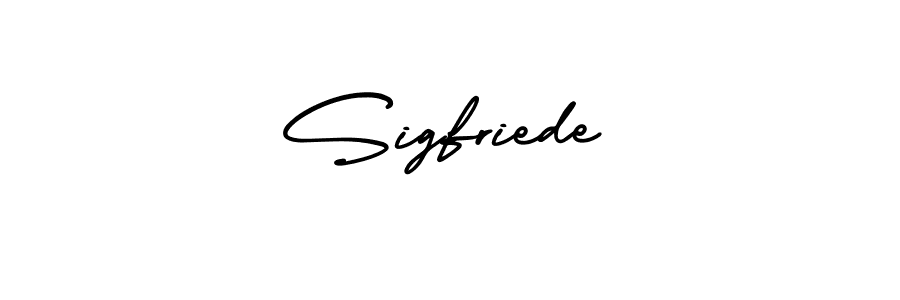 You should practise on your own different ways (AmerikaSignatureDemo-Regular) to write your name (Sigfriede) in signature. don't let someone else do it for you. Sigfriede signature style 3 images and pictures png