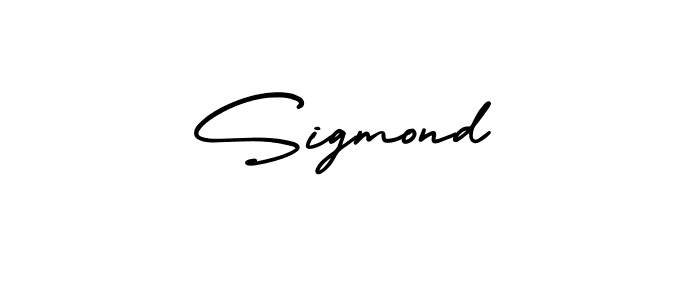 Sigmond stylish signature style. Best Handwritten Sign (AmerikaSignatureDemo-Regular) for my name. Handwritten Signature Collection Ideas for my name Sigmond. Sigmond signature style 3 images and pictures png