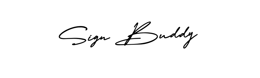 Sign Buddy stylish signature style. Best Handwritten Sign (AmerikaSignatureDemo-Regular) for my name. Handwritten Signature Collection Ideas for my name Sign Buddy. Sign Buddy signature style 3 images and pictures png
